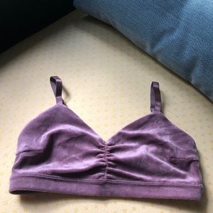 Joy Lab velvet rose sports bra, twist detail